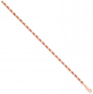Rose Gold Solid D/C 4.2mm Rope Chain