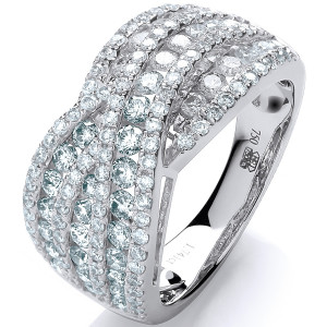 18ct White Gold D.1.75ctw Diamond Dress Ring