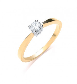 18ct Yellow Gold 0.25ct Diamond Engagement Ring