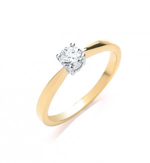 18ct Yellow Gold 0.35ct Diamond Engagement Ring
