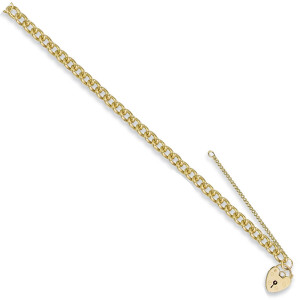 Y/G Tight Link Curb & Padlock Charm Bracelet