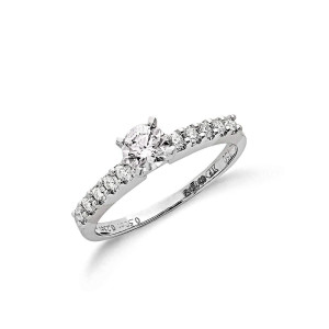 18ct White Gold 0.75ct Diamond Engagement Ring