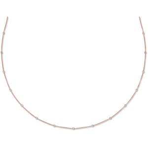 18ct Rose Gold 1.00ct Diamond by the yard Necklace (36in/91cm)