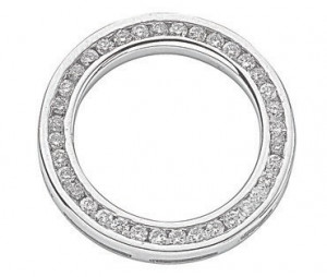 18ct White Gold 0.45ct Diamond Circle Pendant