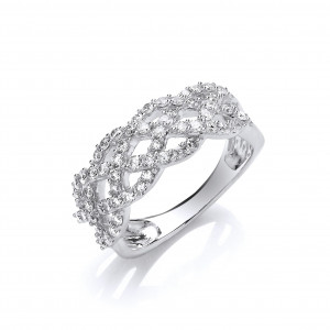 18ct WG 0.75ct Weaved Diamond Dress Ring
