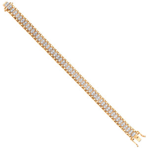 Y/G Fancy Link 0.26ctw Diamonds  Ladies Bracelet