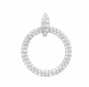 9ct White Gold 0.63ct Circle of Life Diamond Pendant