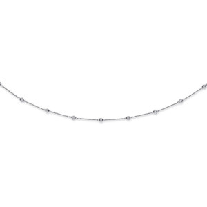 18ct White Gold 1.00ct Diamond by the yard Necklace (18in/45cm)