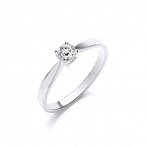 9ct W/G 0.25ct Diamond Engagement Ring