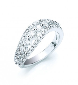 18ct White Gold 1.00ctw Fancy Diamond Ring
