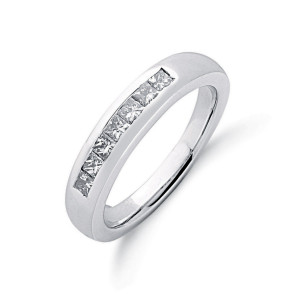 9ct W/G 0.50ct Princess Cut Diamond Eternity Ring