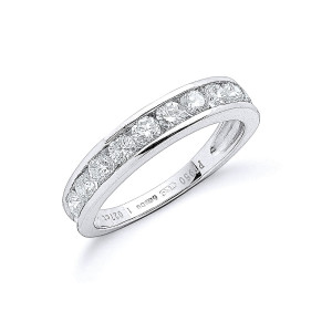 Platinum 1.00ct G/H-Vs Diamond Eternity Ring