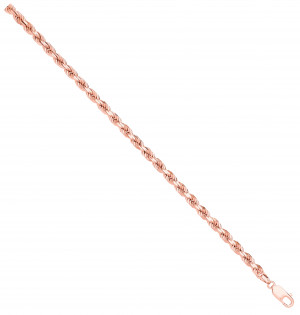Rose Gold D/C 5.2mm Solid Rope Chain